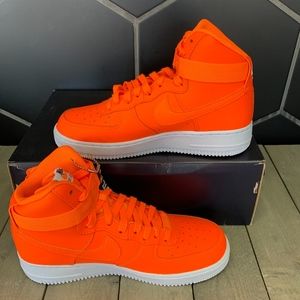 just do it air force 1 orange high top